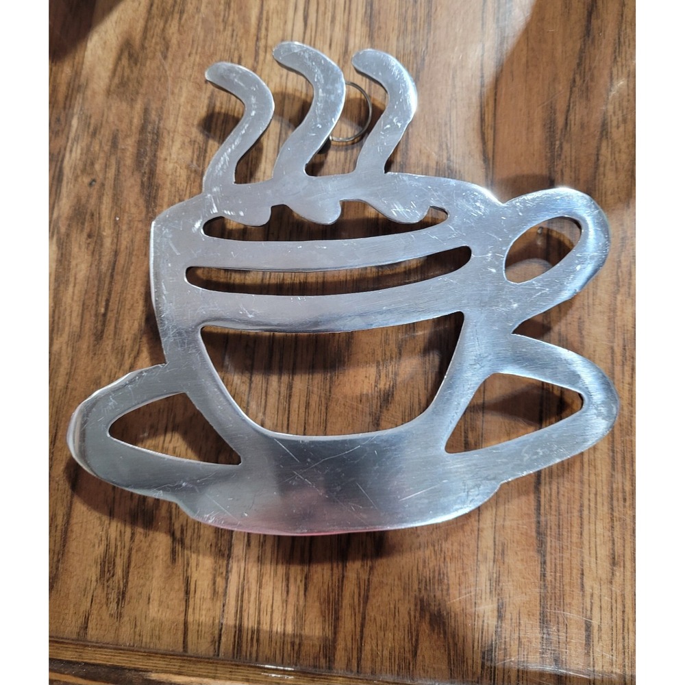 Vtg. Copco Aluminum Trivet Tea Cup Tabletop Hot Plate Silver 7" W
